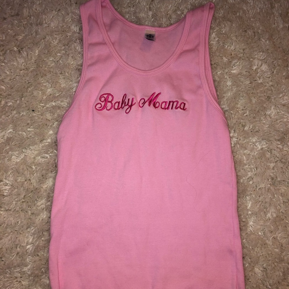 Cropped baby mama tank